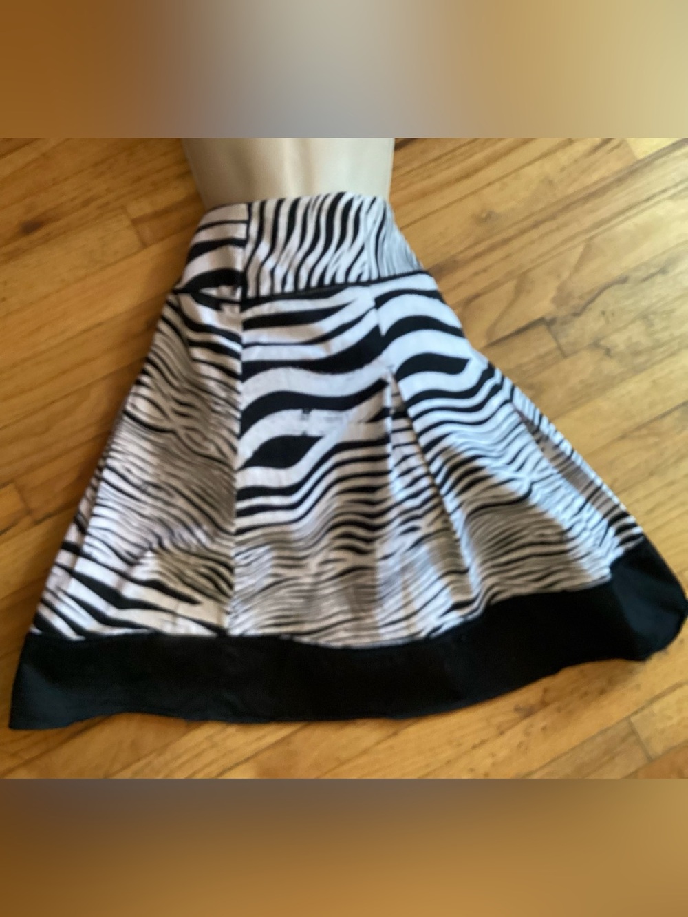 Worthington Black and White Zebra Midi Skirt